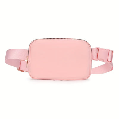 Unisex 1L Adjustable Yoga Waist Pack - High-Quality Nylon with Zipper Closure, Lightweight Crossbody Chest Bag for Travel, Hiking & Casual Sports - Multi-Functional Storage for Phone, Cosmetics, Essentials, Travel Accessory,
