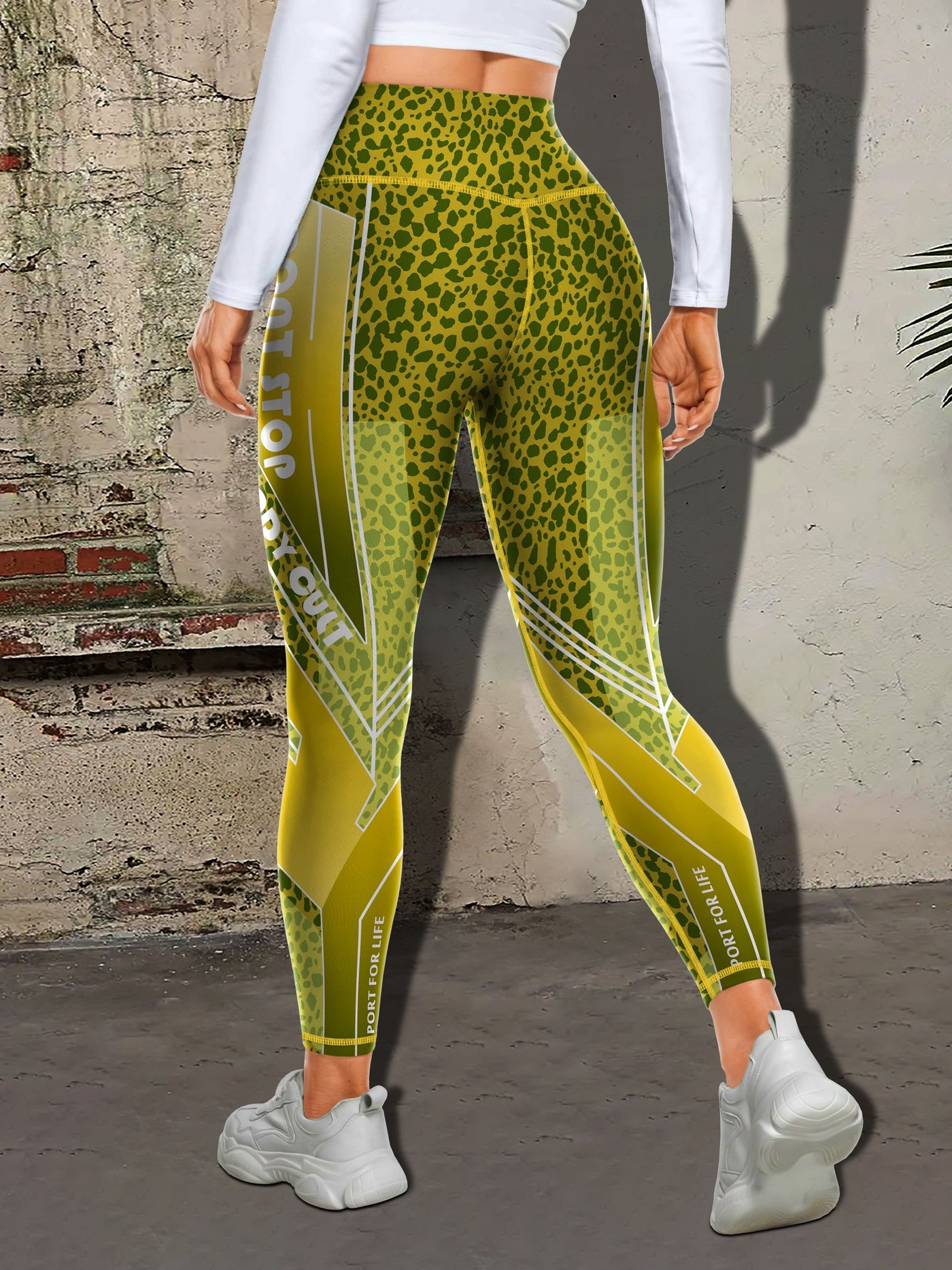 Color Block Tummy Control High Stretch Fitness Pants, Letter Print High Elastic Sports Tight Yoga Leggings, Women's Activewear