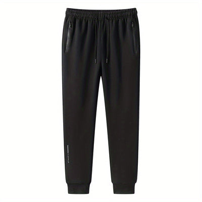 Lightweight Breathable Sports Pants Joggers, Men's Casual Slightly Stretch Zipper Pockets Sweatpants For All Seasons Fitness