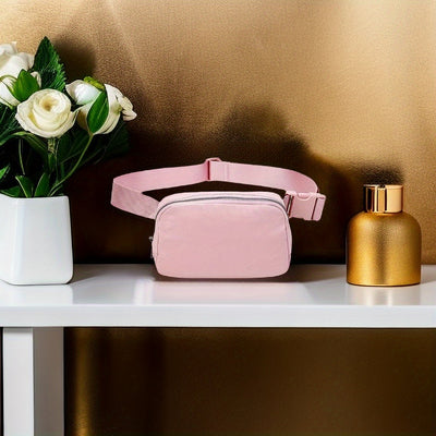 Unisex 1L Adjustable Yoga Waist Pack - High-Quality Nylon with Zipper Closure, Lightweight Crossbody Chest Bag for Travel, Hiking & Casual Sports - Multi-Functional Storage for Phone, Cosmetics, Essentials, Travel Accessory,