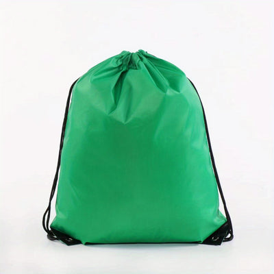 1pc Vibrant Nylon Drawstring Backpack - Lightweight & Durable, 16" Storage Bag with Black Laces for Sports, Travel, Yoga, Gym, and Outdoor Camping, Backpack for Travel