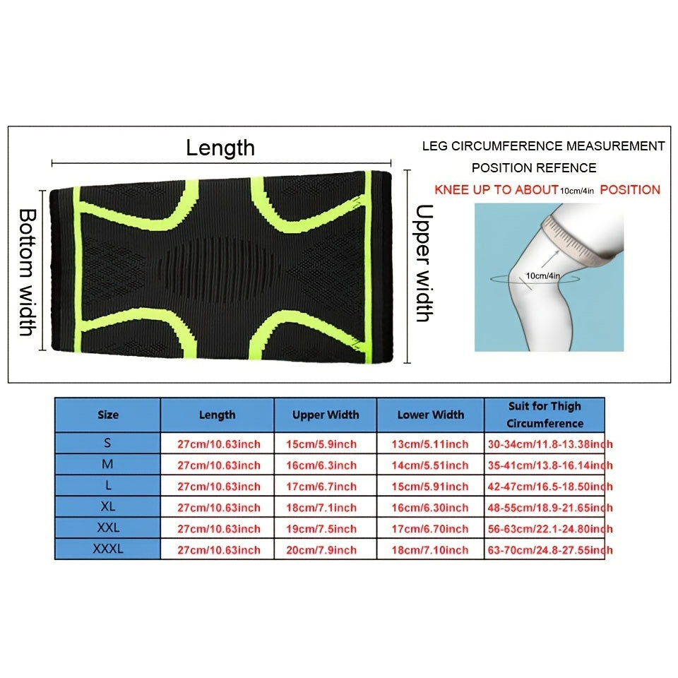 1pc AOLIKES Compression Knee Sleeve | Breathable, Non-Slip, Ideal for Running, Volleyball, Basketball, Yoga, Tennis, Football - Available in, Grey, Red