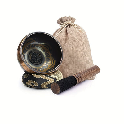 Tibetan Singing Bowls Set~ Meditation Sound Bowl hand Hammered in Nepal for Yoga, Meditation, Mindfulness, Healing & Chakra balancing