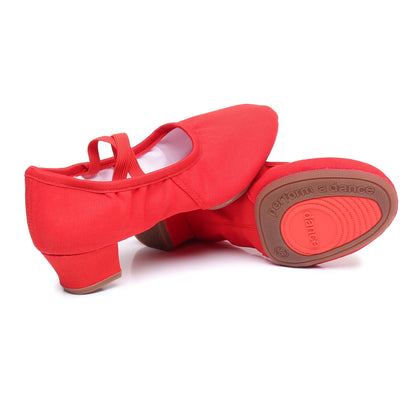 Durable Rubber-Soled Dance Shoes with Heels for Adult Ballet And Yoga Dance.
