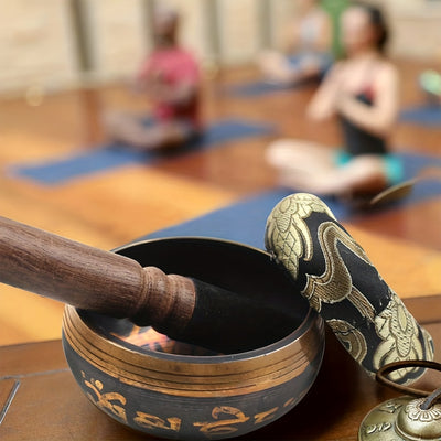 Tibetan Singing Bowls Set~ Meditation Sound Bowl hand Hammered in Nepal for Yoga, Meditation, Mindfulness, Healing & Chakra balancing