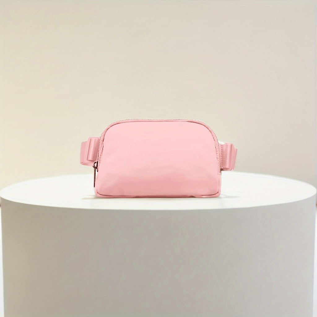 Unisex 1L Adjustable Yoga Waist Pack - High-Quality Nylon with Zipper Closure, Lightweight Crossbody Chest Bag for Travel, Hiking & Casual Sports - Multi-Functional Storage for Phone, Cosmetics, Essentials, Travel Accessory,