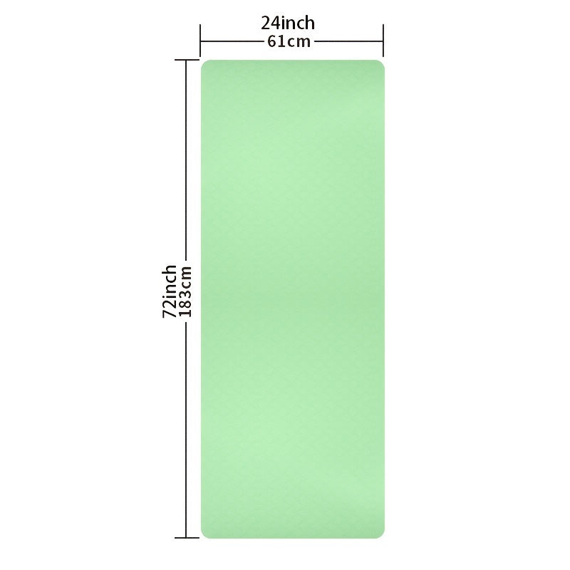 1pc Non-Slip TPE Yoga Mat - Lightweight, Quiet Exercise & Fitness Mat for Home Workouts