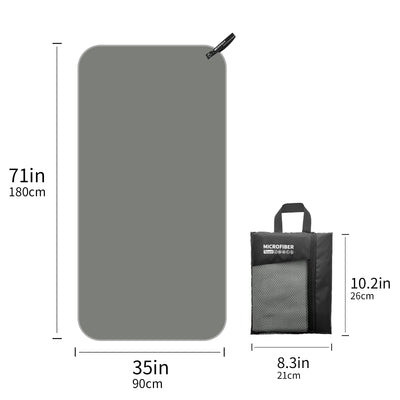 Quick Drying Absorbent 1pc Mutao Microfiber Towel - With Mesh Bag For Camping, Gym Yoga, Backpacking, Hiking