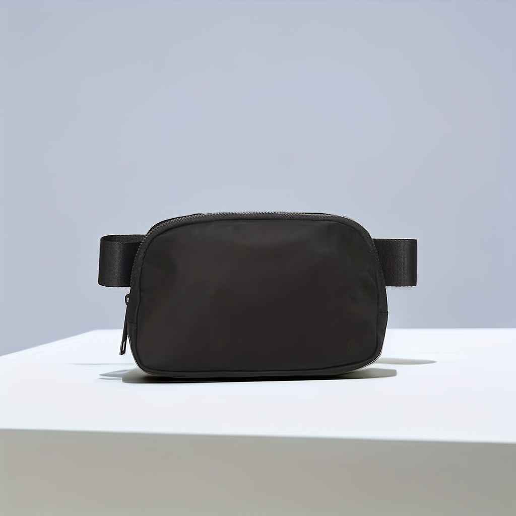 Unisex 1L Adjustable Yoga Waist Pack - High-Quality Nylon with Zipper Closure, Lightweight Crossbody Chest Bag for Travel, Hiking & Casual Sports - Multi-Functional Storage for Phone, Cosmetics, Essentials, Travel Accessory,