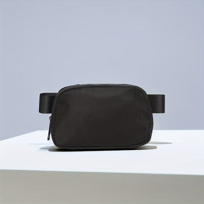 Unisex 1L Adjustable Yoga Waist Pack - High-Quality Nylon with Zipper Closure, Lightweight Crossbody Chest Bag for Travel, Hiking & Casual Sports - Multi-Functional Storage for Phone, Cosmetics, Essentials, Travel Accessory,