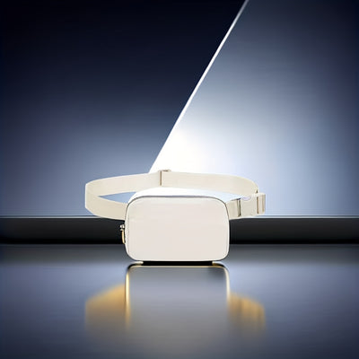 Unisex 1L Adjustable Yoga Waist Pack - High-Quality Nylon with Zipper Closure, Lightweight Crossbody Chest Bag for Travel, Hiking & Casual Sports - Multi-Functional Storage for Phone, Cosmetics, Essentials, Travel Accessory,