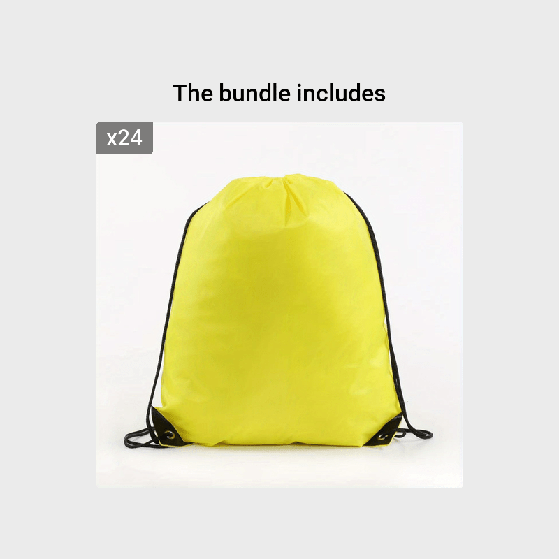 1pc Vibrant Nylon Drawstring Backpack - Lightweight & Durable, 16" Storage Bag with Black Laces for Sports, Travel, Yoga, Gym, and Outdoor Camping, Backpack for Travel