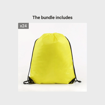 1pc Vibrant Nylon Drawstring Backpack - Lightweight & Durable, 16" Storage Bag with Black Laces for Sports, Travel, Yoga, Gym, and Outdoor Camping, Backpack for Travel