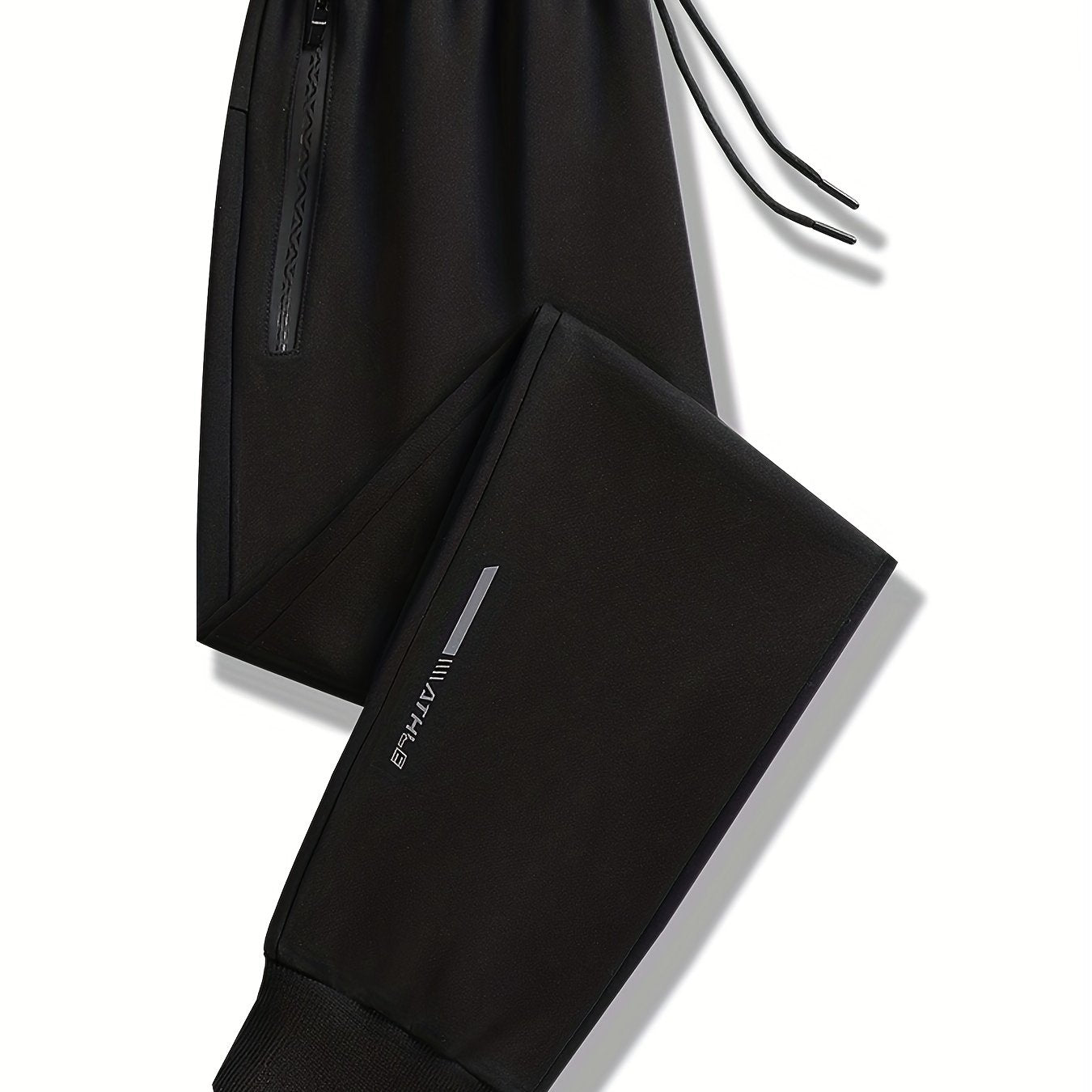 Lightweight Breathable Sports Pants Joggers, Men's Casual Slightly Stretch Zipper Pockets Sweatpants For All Seasons Fitness