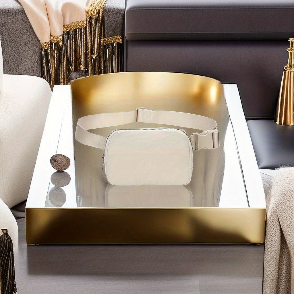 Unisex 1L Adjustable Yoga Waist Pack - High-Quality Nylon with Zipper Closure, Lightweight Crossbody Chest Bag for Travel, Hiking & Casual Sports - Multi-Functional Storage for Phone, Cosmetics, Essentials, Travel Accessory,