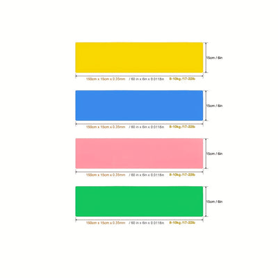 Latex Elastic Resistance Band - 1pc Workout Pilates Band for Gym Home Fitness Exercise