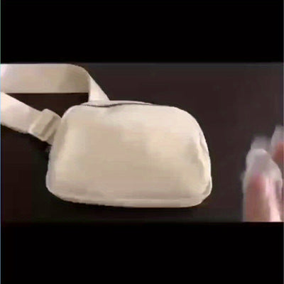 Unisex 1L Adjustable Yoga Waist Pack - High-Quality Nylon with Zipper Closure, Lightweight Crossbody Chest Bag for Travel, Hiking & Casual Sports - Multi-Functional Storage for Phone, Cosmetics, Essentials, Travel Accessory,