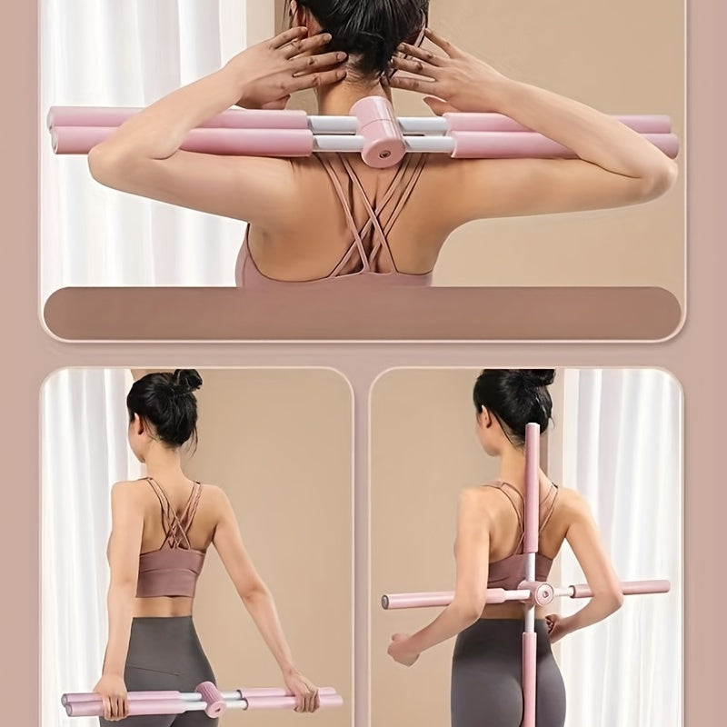 Yoga Stick Zen Yoga Posture Stick with Chest and Back Bar, PP Material, for Pilates and Yoga Exercises