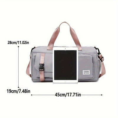 Women's Crossbody Bag, Outdoor Sports Fitness Bag, Weekend Luggage Bag, Yoga Bag, Multi-Pocket Short Trip Handbag
