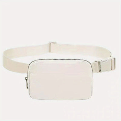 Unisex 1L Adjustable Yoga Waist Pack - High-Quality Nylon with Zipper Closure, Lightweight Crossbody Chest Bag for Travel, Hiking & Casual Sports - Multi-Functional Storage for Phone, Cosmetics, Essentials, Travel Accessory,