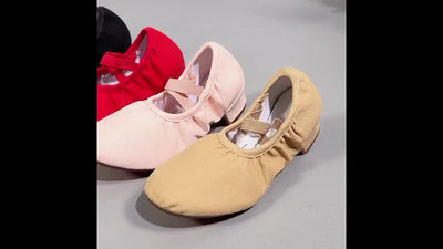 Durable Rubber-Soled Dance Shoes with Heels for Adult Ballet And Yoga Dance.
