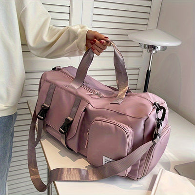 Women's Crossbody Bag, Outdoor Sports Fitness Bag, Weekend Luggage Bag, Yoga Bag, Multi-Pocket Short Trip Handbag