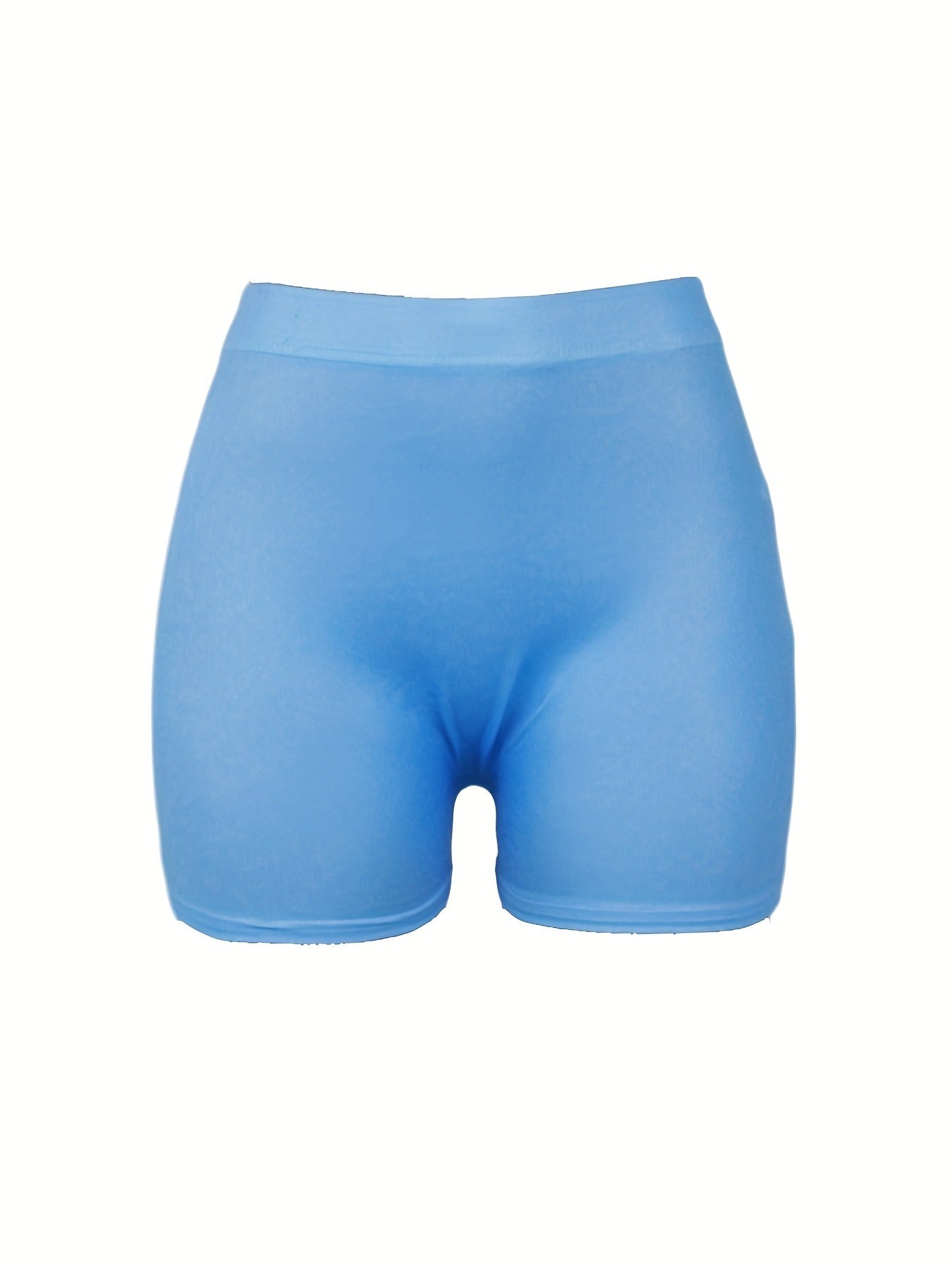 Letter Print Skinny Shorts, Casual Yoga Shorts For Spring & Summer, Women's Clothing