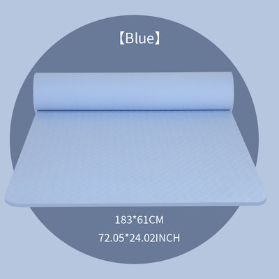 1pc Non-Slip TPE Yoga Mat - Lightweight, Quiet Exercise & Fitness Mat for Home Workouts