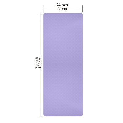 1pc Non-Slip TPE Yoga Mat - Lightweight, Quiet Exercise & Fitness Mat for Home Workouts