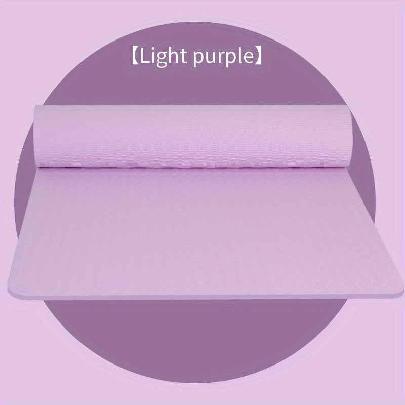 1pc Non-Slip TPE Yoga Mat - Lightweight, Quiet Exercise & Fitness Mat for Home Workouts