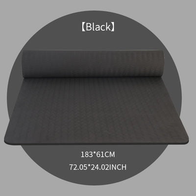 1pc Non-Slip TPE Yoga Mat - Lightweight, Quiet Exercise & Fitness Mat for Home Workouts