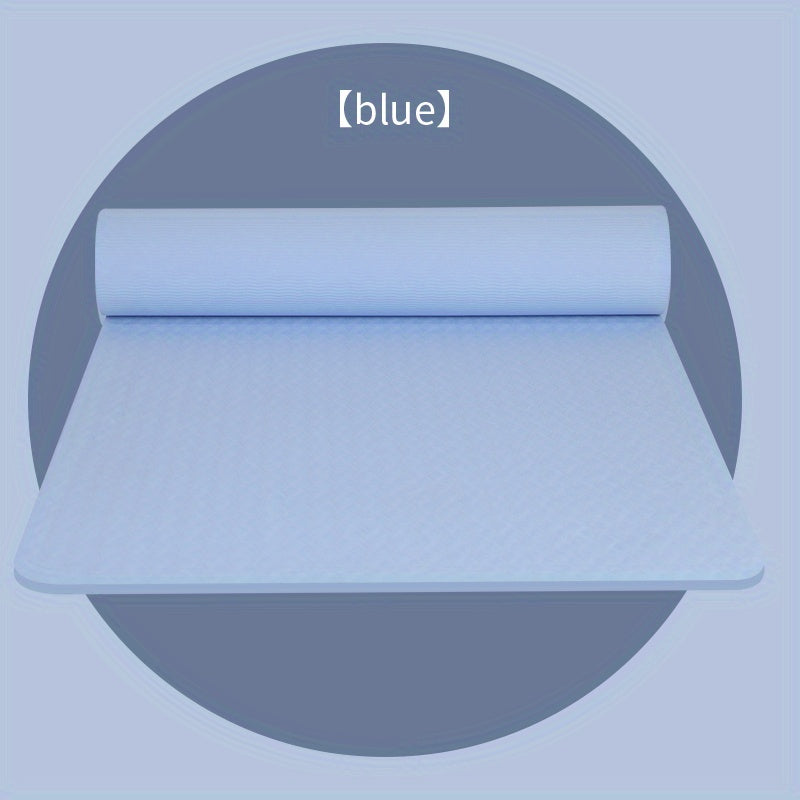 1pc Non-Slip TPE Yoga Mat - Lightweight, Quiet Exercise & Fitness Mat for Home Workouts