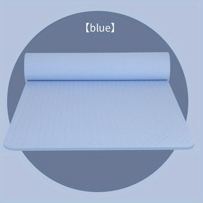 1pc Non-Slip TPE Yoga Mat - Lightweight, Quiet Exercise & Fitness Mat for Home Workouts