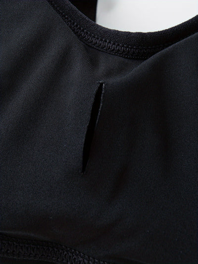 Seamless Halter Sports Bra, Comfy Yoga Fitness Adjustable Bra, Women's Lingerie & Underwear