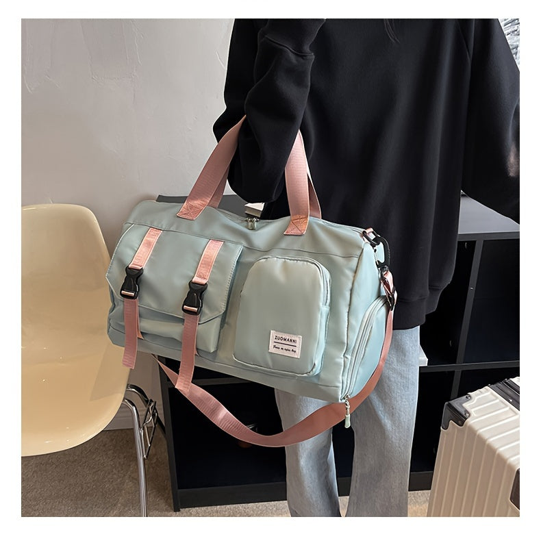 Women's Crossbody Bag, Outdoor Sports Fitness Bag, Weekend Luggage Bag, Yoga Bag, Multi-Pocket Short Trip Handbag