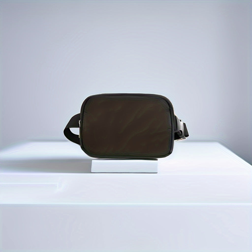 Unisex 1L Adjustable Yoga Waist Pack - High-Quality Nylon with Zipper Closure, Lightweight Crossbody Chest Bag for Travel, Hiking & Casual Sports - Multi-Functional Storage for Phone, Cosmetics, Essentials, Travel Accessory,