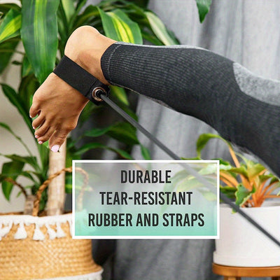 Stainless Steel 1pc Lingpeng Pilates Bar Kit - Colorful Resistance Bands for Home Gym, Yoga, Squats & Full Body Shaping - Lightweight, Easy to Assemble & Carry, Gym Accessories for Men & Women