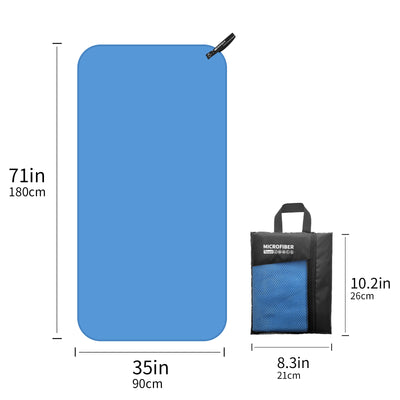 Quick Drying Absorbent 1pc Mutao Microfiber Towel - With Mesh Bag For Camping, Gym Yoga, Backpacking, Hiking