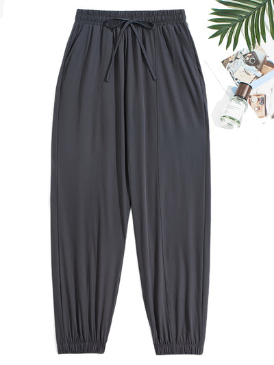 Stretchy Comfort Fit Joggers - Quick Drying, Slant Pockets, Elastic Waistband, Breathable, Moisture-Wicking, Womens Activewear for Fitness, Yoga, Running, and Outdoor Activities