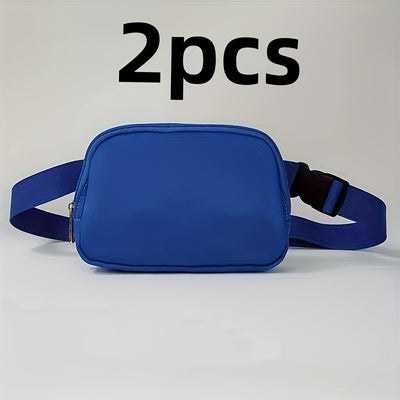 Unisex 1L Adjustable Yoga Waist Pack - High-Quality Nylon with Zipper Closure, Lightweight Crossbody Chest Bag for Travel, Hiking & Casual Sports - Multi-Functional Storage for Phone, Cosmetics, Essentials, Travel Accessory,