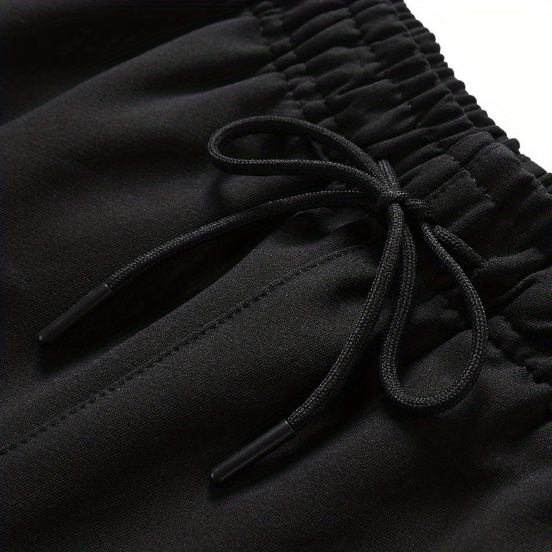 Lightweight Breathable Sports Pants Joggers, Men's Casual Slightly Stretch Zipper Pockets Sweatpants For All Seasons Fitness