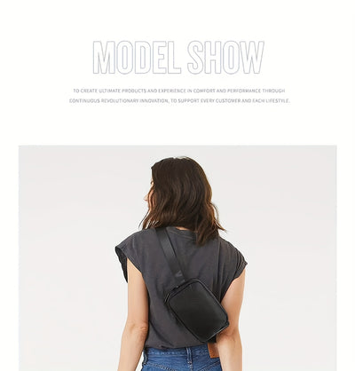 Unisex 1L Adjustable Yoga Waist Pack - High-Quality Nylon with Zipper Closure, Lightweight Crossbody Chest Bag for Travel, Hiking & Casual Sports - Multi-Functional Storage for Phone, Cosmetics, Essentials, Travel Accessory,