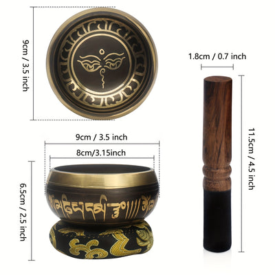 Tibetan Singing Bowls Set~ Meditation Sound Bowl hand Hammered in Nepal for Yoga, Meditation, Mindfulness, Healing & Chakra balancing