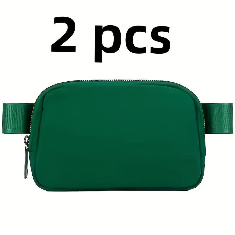 Unisex 1L Adjustable Yoga Waist Pack - High-Quality Nylon with Zipper Closure, Lightweight Crossbody Chest Bag for Travel, Hiking & Casual Sports - Multi-Functional Storage for Phone, Cosmetics, Essentials, Travel Accessory,