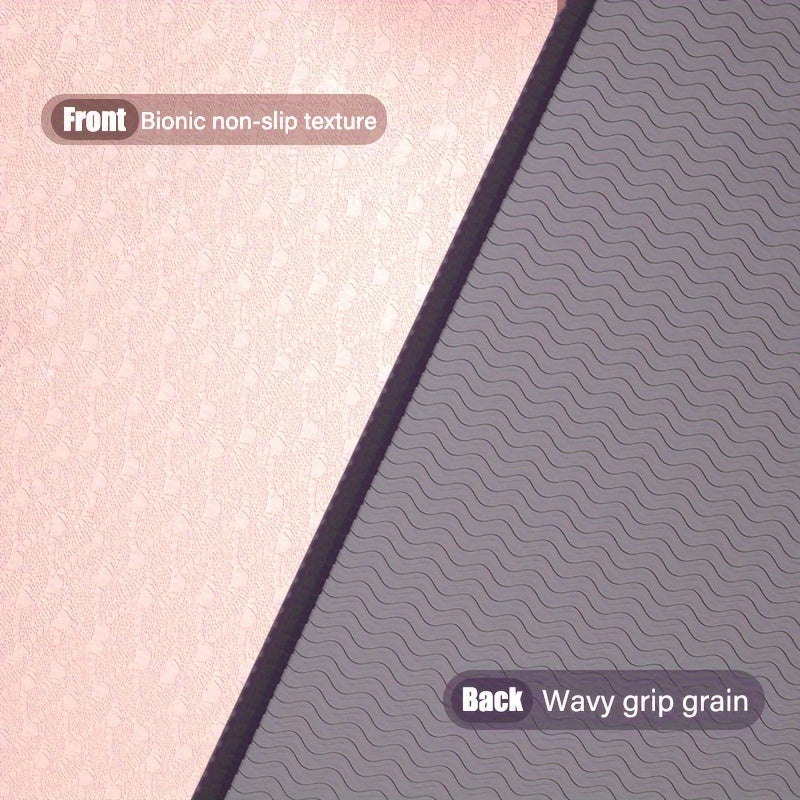 1pc TPE Non-Slip Yoga Pilates Training Mat, Home Fitness Accessories, Yoga Mat