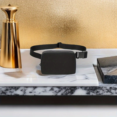 Unisex 1L Adjustable Yoga Waist Pack - High-Quality Nylon with Zipper Closure, Lightweight Crossbody Chest Bag for Travel, Hiking & Casual Sports - Multi-Functional Storage for Phone, Cosmetics, Essentials, Travel Accessory,