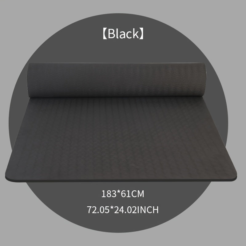 1pc Non-Slip TPE Yoga Mat - Lightweight, Quiet Exercise & Fitness Mat for Home Workouts