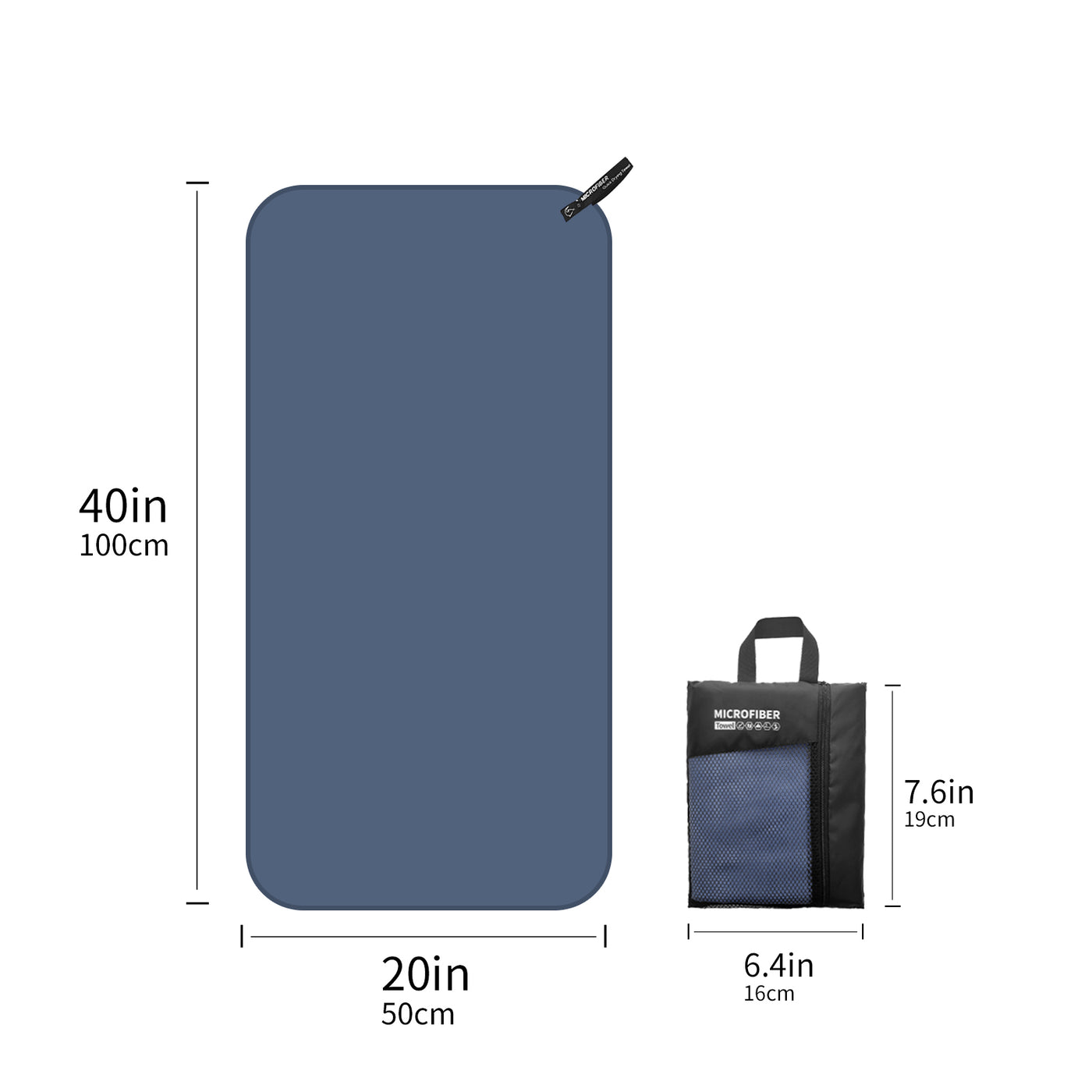 Quick Drying Absorbent 1pc Mutao Microfiber Towel - With Mesh Bag For Camping, Gym Yoga, Backpacking, Hiking