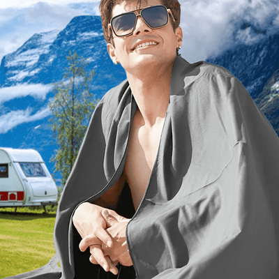 Quick Drying Absorbent 1pc Mutao Microfiber Towel - With Mesh Bag For Camping, Gym Yoga, Backpacking, Hiking