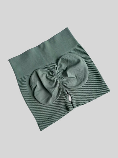 Seamless Butt Lifting Fitness Shorts and Yoga Short Sleeve Set